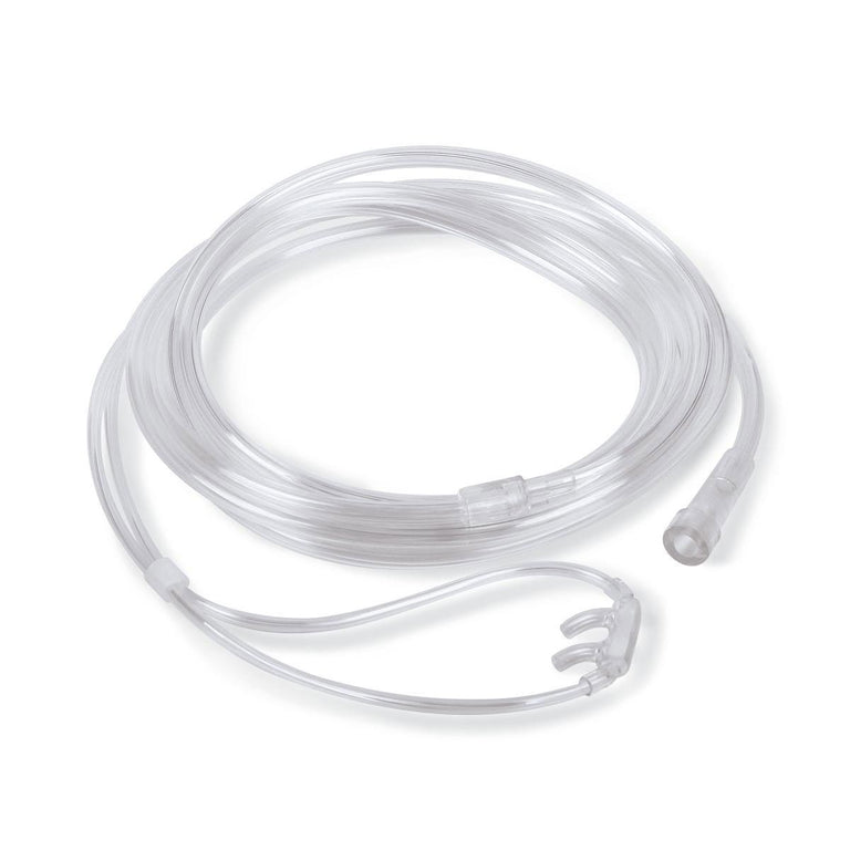 Soft-Touch Nasal Cannula Adult Curved Tips 7ft Tubing Standard Connector