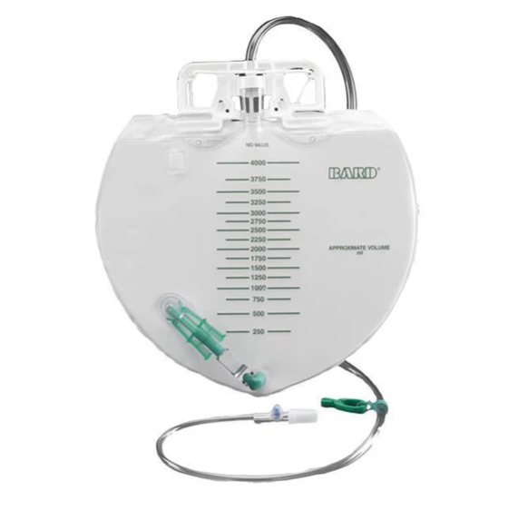 Bard Urinary Drainage Bag | 153509  | 4000 mL | Anti-Reflux Chamber & Sampling Port | Case of 20