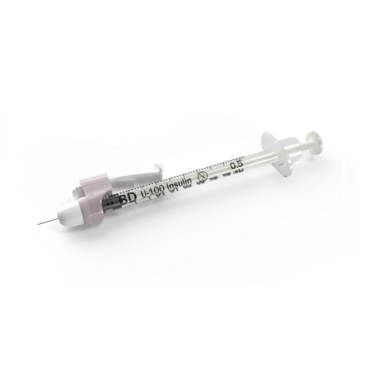 BD SafetyGlide Insulin Syringe 0.5ml 29G x ½
