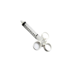 10ml control syringe bd on white background