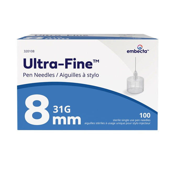 BD 320108 Ultra-Fine™ Insulin Pen Needle, 31G x 8mm