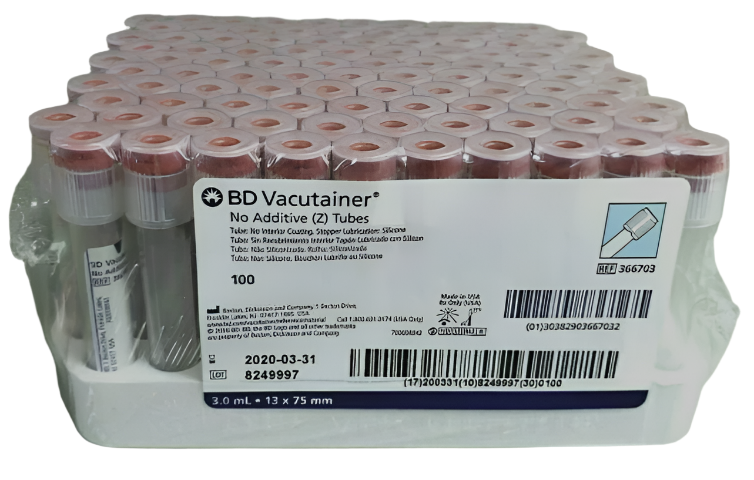 BD 366703 Vacutainer Discard Tube, Blood Collector 3ml