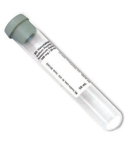 BD 367001 Vacutainer Blood Collection Tube, Potassium Oxalate / Sodium Flouride Additive 10ml