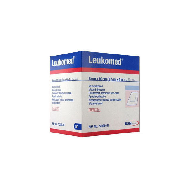 Leukomed® Non-Woven Adhesive Dressing 7238001 | Absorb Pad | 8 cm x 10 cm | Box of 50
