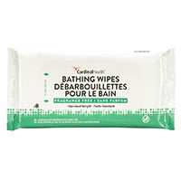 Cardinal Health Bathing Wipes BTSWPSS | Standard | Fragrance Free | 20 x 20 cm | 8/Pack | Case of 36 Packs