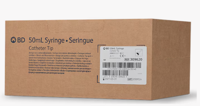 BD 309620 Syringe Catheter Tip 50ml Box of 40