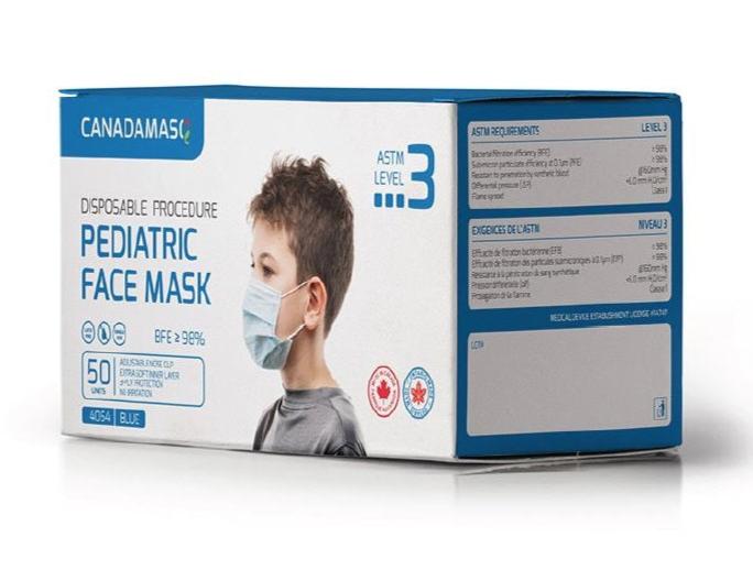 CANADAMASQ Level 3 Procedure Mask Blue, Pediatric