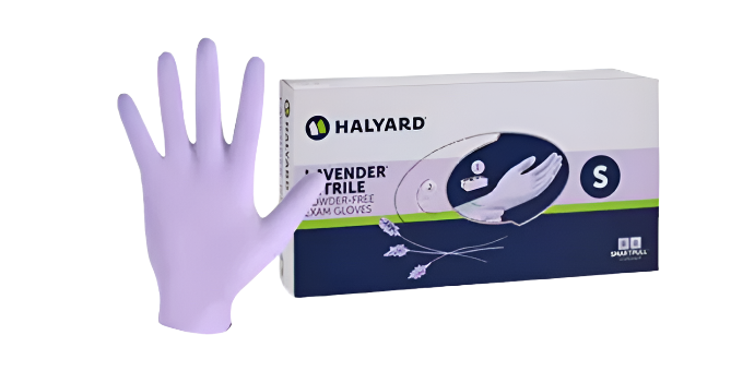 Halyard Lavender Nitrile Exam Glove Box of 250