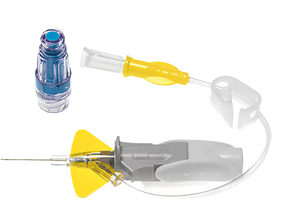 Unpacked BD Nexiva MaxZero Closed IV Catheter 24G × 0.75