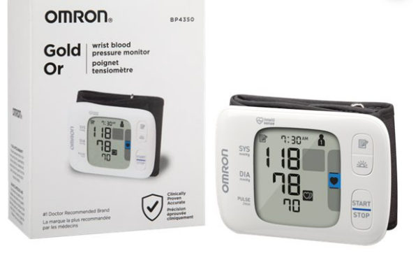 OMRON BP4350 Gold Wireless Wrist Blood Pressure Monitor