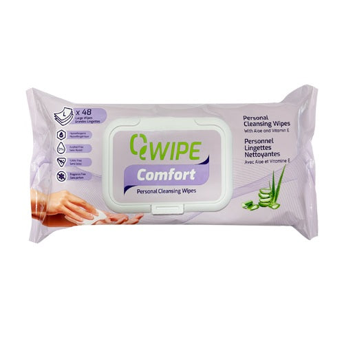 QWIPE Comfort Wet Personal Cleansing Wipes | 8.5