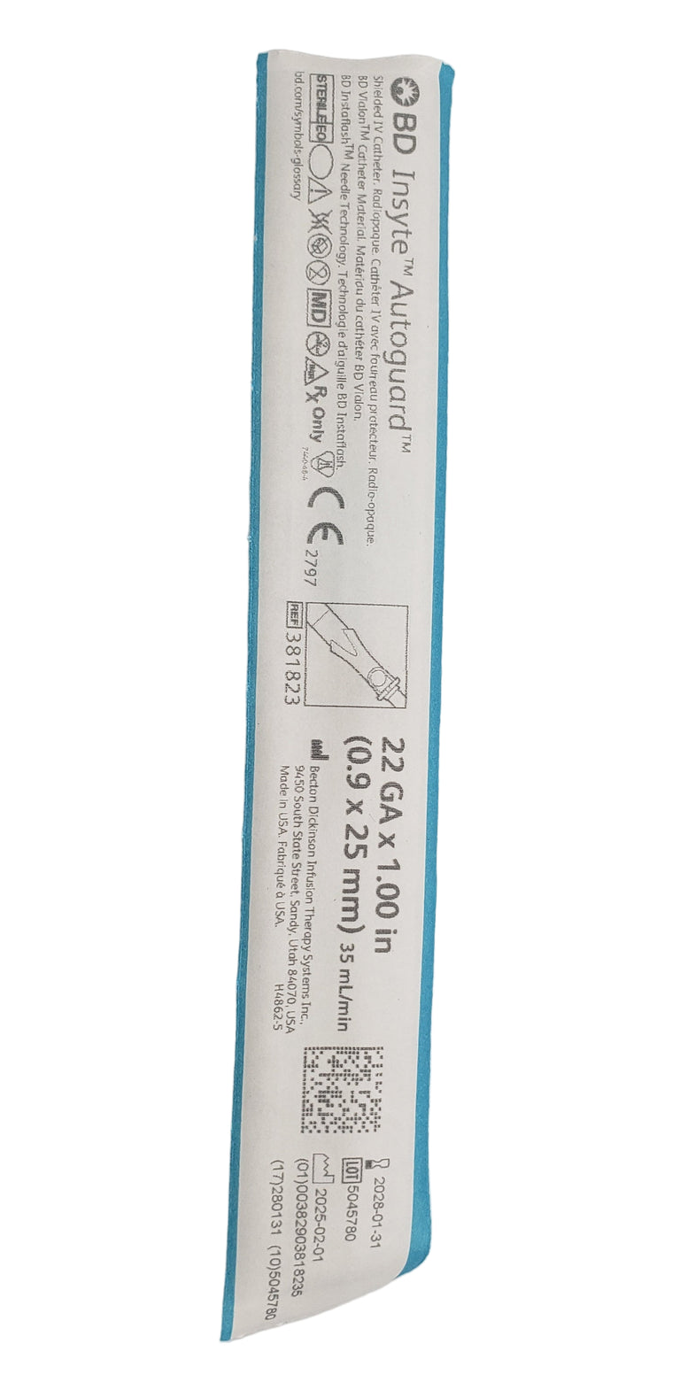 BD 381823 Insyte Autoguard  22G x 1
