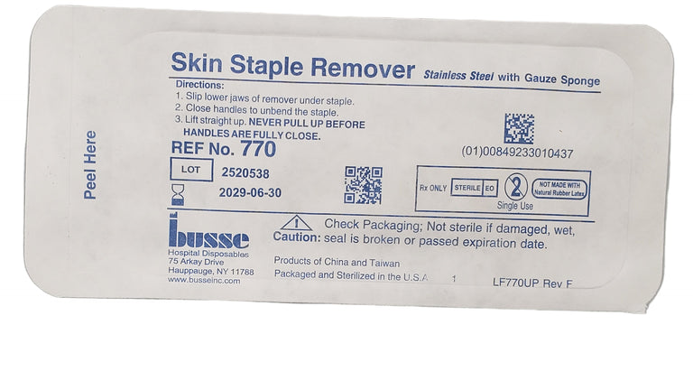 Busse Skin Staple Removal Tray-Box of 12