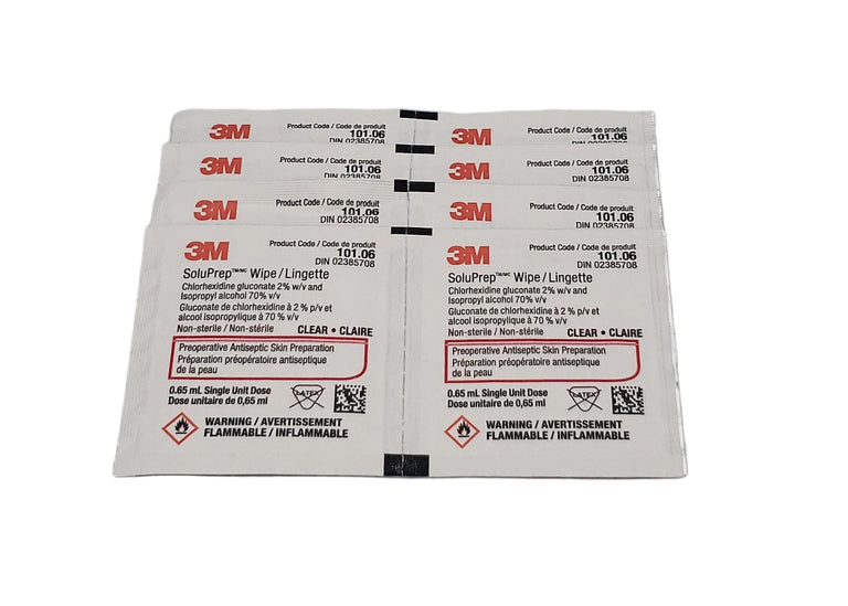 3M SoluPrep Chlorhexidine Wipe w/ Isopropyl 70% Ref 101.06