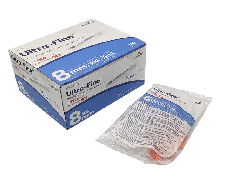 0.5ml x 30G x 8mm BD 320468 Insulin Syringes with BD Ultra-Fine Needle