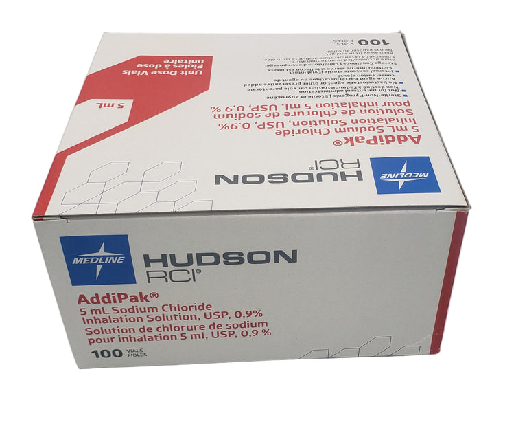 AddiPak 200-59C 5mL Sodium Chloride Inhalation Solution, USP, 0.9% Box of 100
