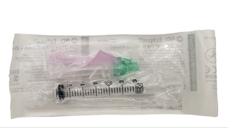 3ml BD Syringe Luer Lok with  21G x 1