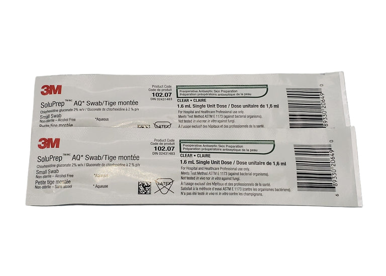 3M SoluPrep Chlorhexidine Wipe 2% Alcohol Free Ref 102.07
