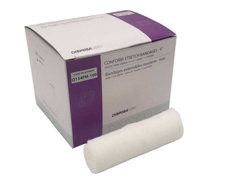 Disposamed Q1345M-100 Conforming Bandage Non-Sterile 12 Rolls / Box