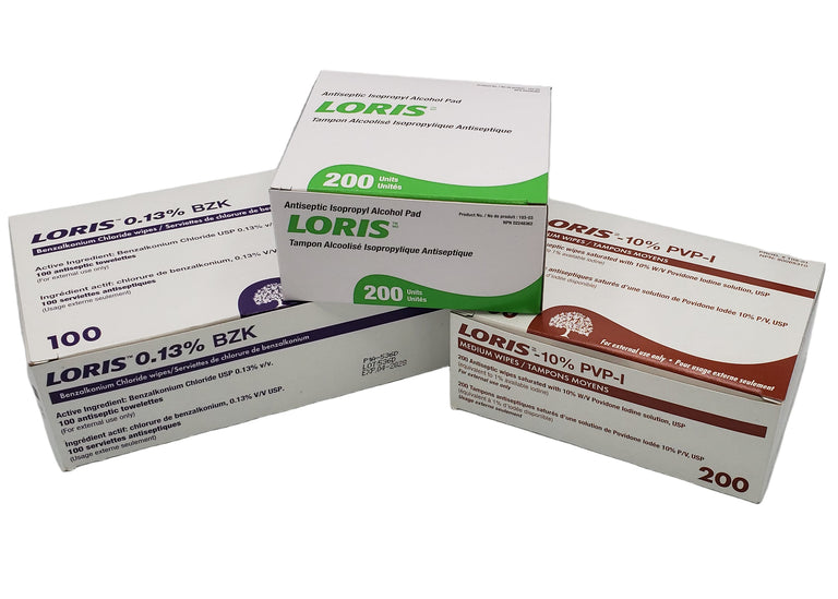 Loris BZK Wipe 100 Wipes/Box