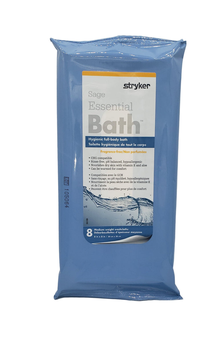 Sage Essential Bath 8Pk Washcloths 7803-C