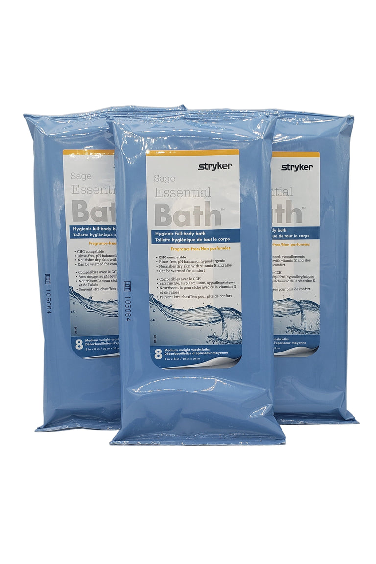 Sage Essential Bath 8Pk Washcloths 7803-C