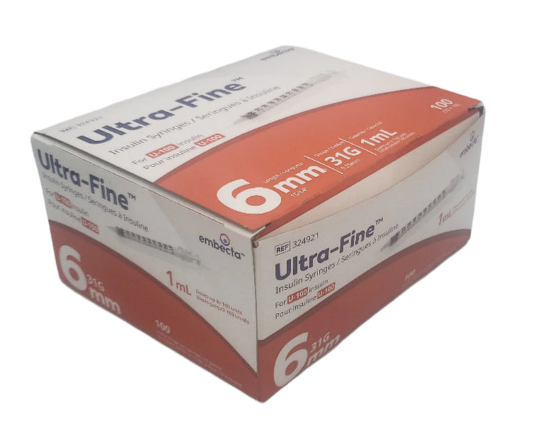 1ml x 31G x 6mm BD Insulin Syringes with BD Ultra-Fine Needle