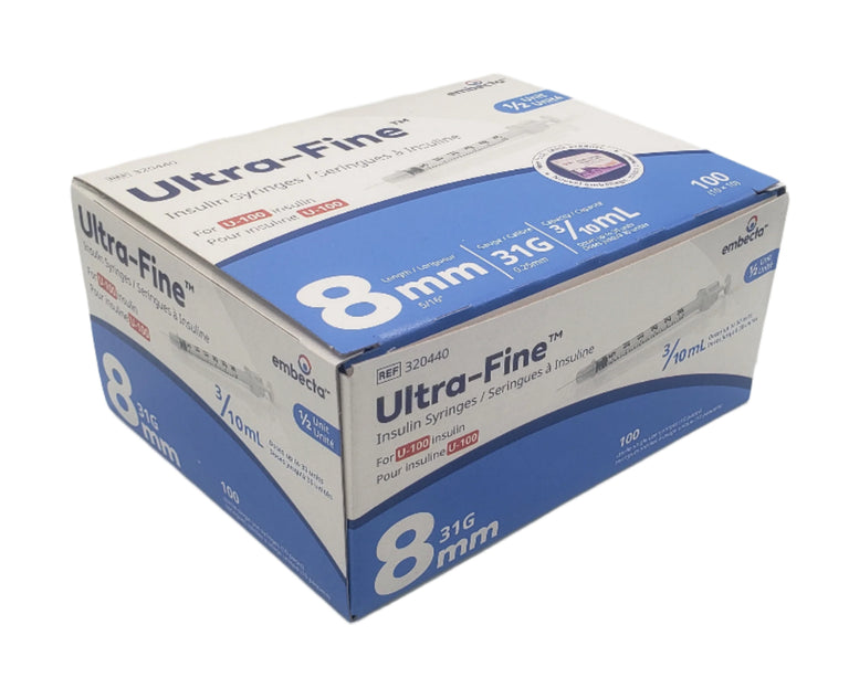 0.3ml x 31G x 8mm BD Insulin Syringes with BD Ultra-Fine Needle