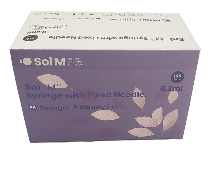 0.3ml x 31G x 8mm SOL-M Cosmetic Syringe with Fixed Needle ATS002PE