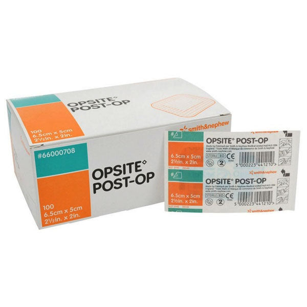 Opsite Post-Op Transparent Waterproof Dressing w/ Absorbent Pad 6.5cm x 5cm