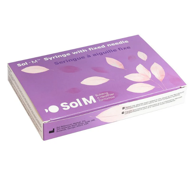 SOL-M 0.3ml Cosmetic Syringe with Fixed Needle 31G x 8mm