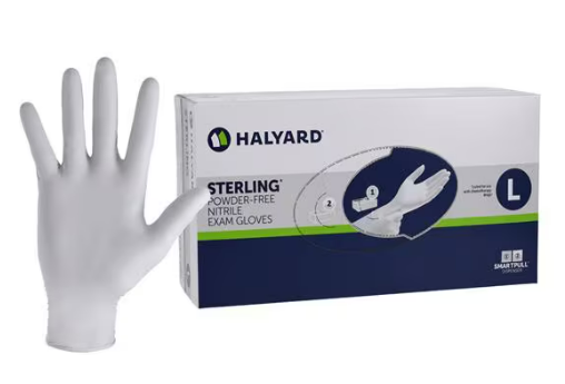 Halyard STERLING White Nitrile Exam Glove