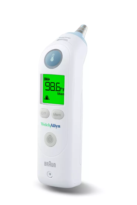 Braun ThermoScan 6000 ear thermometer on a white background