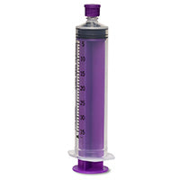 enfit 35ml sterile syringe on white background