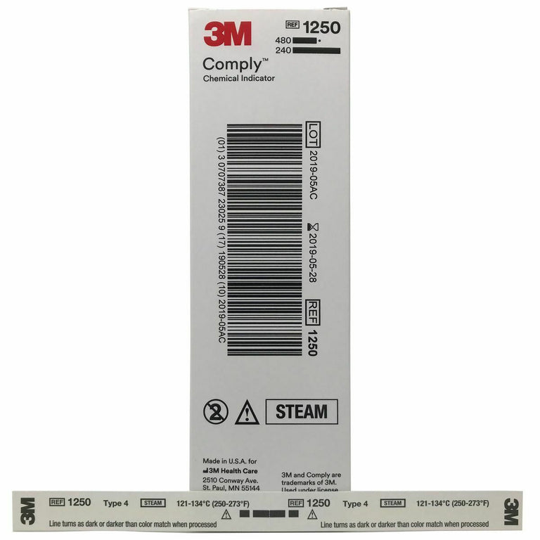 3M Comply Steam Chemical Indicator Strip Class 4-3M1250