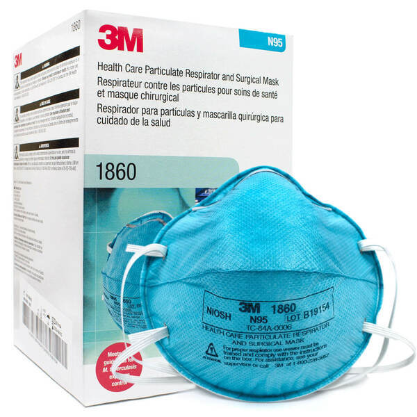 3M™ Particulate Healthcare Respirator, 1860, N95