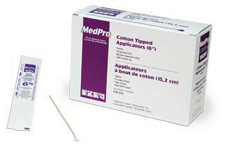 MedPro™ Cotton Tipped Applicator, Wooden, Sterile 6