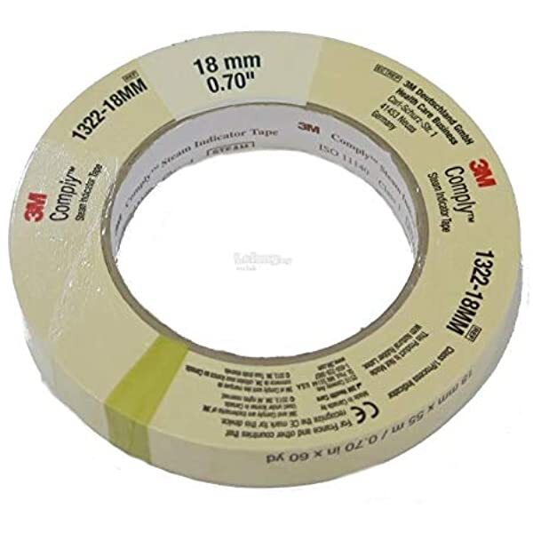 3M™ Comply™ Steam Indicator Tape, 1322, 18 mm x 55 m