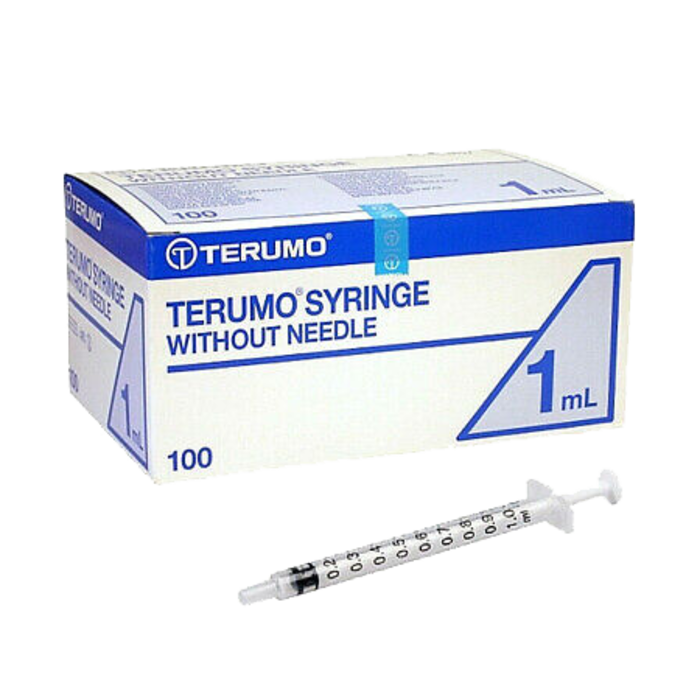 1ml (1cc) Sterile Terumo Syringe Slip Tip 100 Syringes /Box