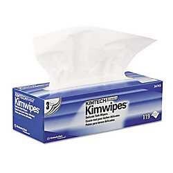 Kimtech 34743 Kimwipes Delicate Task Wipers, 3-Ply, 11.8 x 11.8, 119 per Box