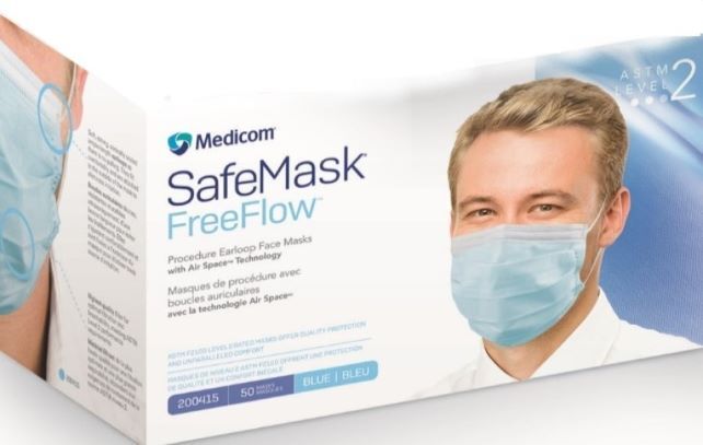 Medicom Free Flow Mask Blue Level 2 Fog Free