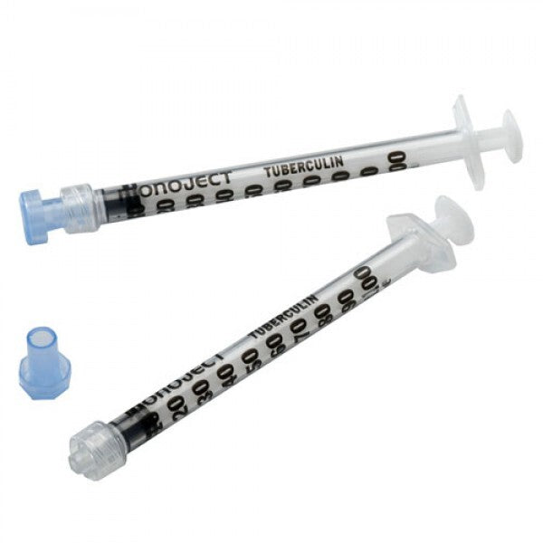 1ml (1cc) Sterile Monoject Syringe Luer Lok 60 Syringes/Box